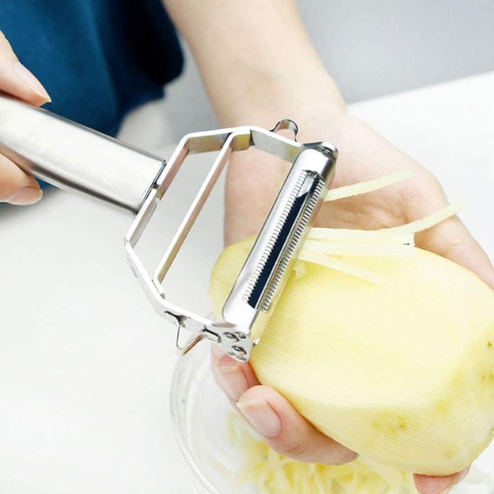 Stainless Steel Kitchen Dual Blade Vegetable Peeler, Multifunctional Vegetable Julienne Cutter and Fruit Slicer, Fruit, Potato Peelers