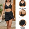 WQD Womens Bikini Set High Waisted 2 Piece Swimsuits Tummy Control Bathing Suits Swim Skirt Swimwear