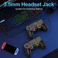 Wireless Controller Compatible with P4/Slim/Pro with Vibration/Motion Sensor/Headphone Jack/Audio Function