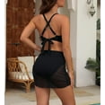 WQD Womens Bikini Set High Waisted 2 Piece Swimsuits Tummy Control Bathing Suits Curvy Mesh Swim Skirt Swimwear