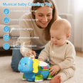 FRESHE Toddler Toys, 5 in 1 Elephant Musical Crawling Toys with Lights & Music, Baby Toys for 12-18 Months, Sensory Toy for Toddlers 1-3