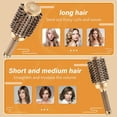 Boar Wet Bristle Round Hair Brush, Ceramic Ionic Salon Pro Comb Styling scalp Hairbrush Ideal for All Hair Types for Men and Women