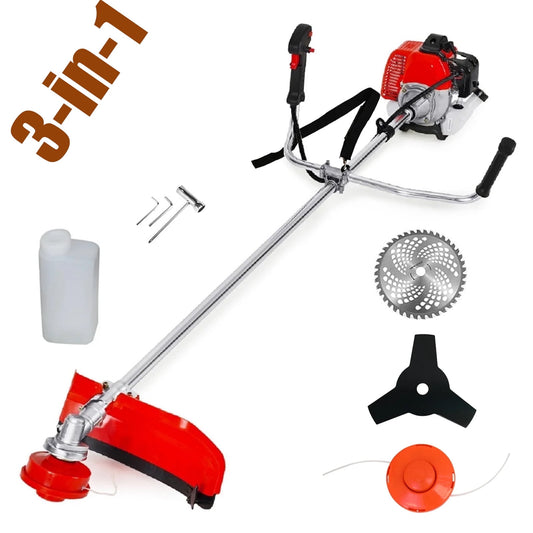2-Cycle 28cc Straight Shaft Gas String Trimmer, Weed Wacker and Weed eaters for Lawns and Grass