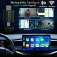 DnxnIaIfy New in-car wireless carplay adapter for Apple and Android systems, mini size, fast connection, super strong signal without delay, stable control