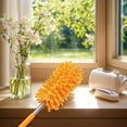 IESWKP Microfiber Duster for Cleaning with 2 Replaceable Heads, Car Duster Washable Dusters Extendable & Detachable Pole for Effortless Cleaning - Home, Car, Ceiling Fan, Furniture
