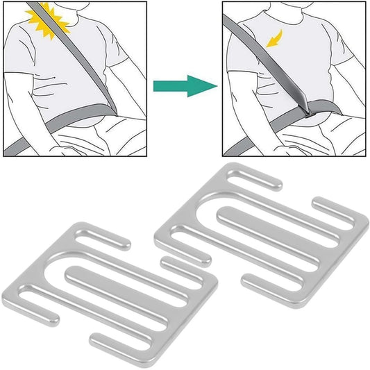 2pcs Seat Belt Clips,Seatbelt Adjuster for Adults,Universal All Auto Models, Metal Seat Belt Clip,Suitable for Kids, Fat Man,Adults