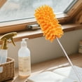 CRFYSC Microfiber Duster with Extension Pole and 3-pack Replaceable Heads, Furniture duster for Home, Car & Furniture Cleaning