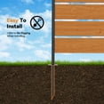 Modern Shade 5ft H x 3.3ft W No-Dig Wood Privacy Fence Panel, Outdoor Screen for Patio/Deck