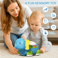 FRESHE Toddler Toys, 5 in 1 Elephant Musical Crawling Toys with Lights & Music, Baby Toys for 12-18 Months, Sensory Toy for Toddlers 1-3