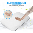 Strlinen Gel Memory Foam Pillow – Breathable and Ventilated Memory Foam Pillows Cooling Gel – Ergonomic Pillow for All Seasons–Soft Pillows for Sleeping with Washable Cover