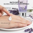 Poamcn Bath and Body Gift Set,Home Spa Gift Set for Women,Lavender Scent,4 Piece Set