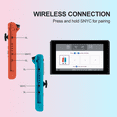 Wireless Switch Controllers Compatible With OLED/Lite, Support Wake-up and 6-Axis Gyro With Wrist Straps (Red and Blue)