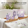 Poamcn Bath and Body Gift Set,Home Spa Gift Set for Women,Lavender Scent,4 Piece Set