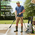 4000 PSI Electric Pressure Washer Max 2.6 GPM Power Washer with Adjustable Nozzle 0-120°,Foam Cannon 35FT Power Cord 20FT Hose for Car Garden Yard Hom