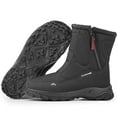 Snow Boots For Men Women Waterproof Insulated Anti-Slip Warm Winter Shoes Lightweight Faux Fur Lined Frosty Warm Outdoor Boots Black size 10.5