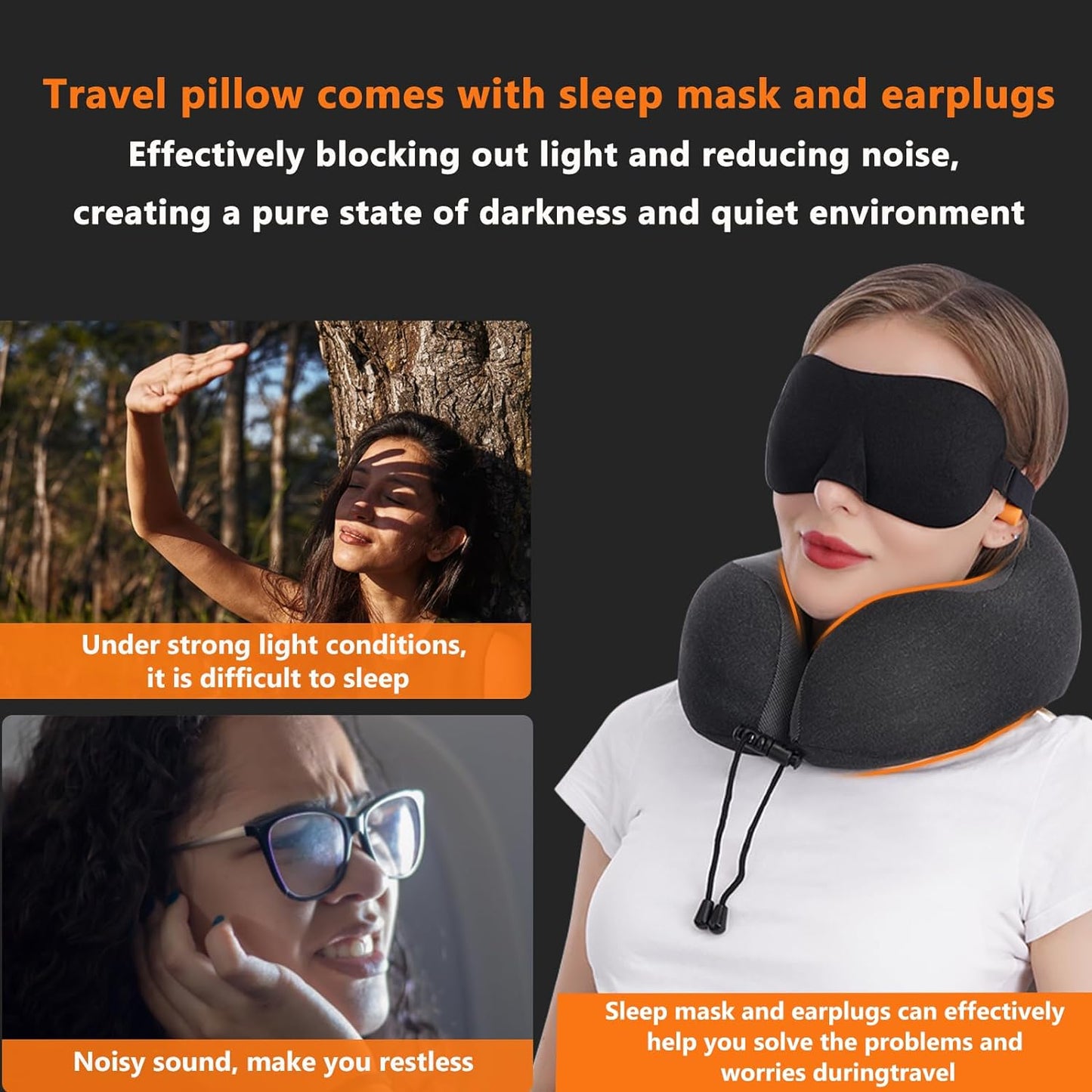 Stechey Travel Pillow, Neck Pillow Airplane, Travel Pillows for Airplanes, Memory Foam Travel Pillow, Stowable U-Shaped Pillow