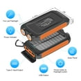 SOLPOWBEN 38800mAh Solar Power Bank Compatible for Iphone/Android 12W Portable Charger Power Bank with 2 SOS Flashlight Battery Pack for Outdoor Camping Hiking(Orange)