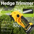 Cordless Hedge Trimmer, 2 in 1 Handheld Electric Grass Trimmer, 2x21V 2.0Ah Li-Ion Batteries and Charger for Shrubs Garden Lawn and Trimming