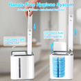 Disposable Toilet Bowl Brush and Holder Cleaning System with Cleanser-Infused Heads (40 Refills)