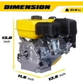 Aceup Energy 7HP 212cc Gas Engine Horizontal Shaft, 4 Stroke OHV Gas Motor, Shaft 3/4" (19mm) Diameter Recoil Start