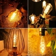 Edison Light Bulbs Dimmable 4W(40W Equivalent) - Warm White 2400K LED Vintage Light Bulbs,E26 Base,300LM, Antique Filament Amber Light Bulbs for Home,Cafe,Bar,Bedroom,6-Pack