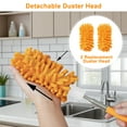 CRFYSC Microfiber Duster with Extension Pole and 3-pack Replaceable Heads, Furniture duster for Home, Car & Furniture Cleaning