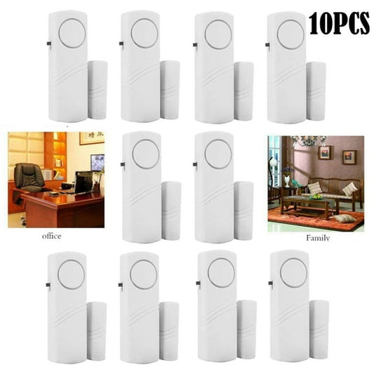 Door Window Alarm, Personal Security Window, Burglar Alarm, Home Security Wireless Magnetic Sensor Anti-Theft Alarm (10 Pcs) Home Alarm(Batteries not included)