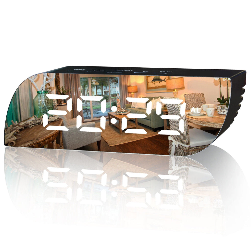 EvoFine Digital Alarm Clock, Large LED Display, Adjustable Brightness, Night Mood Function