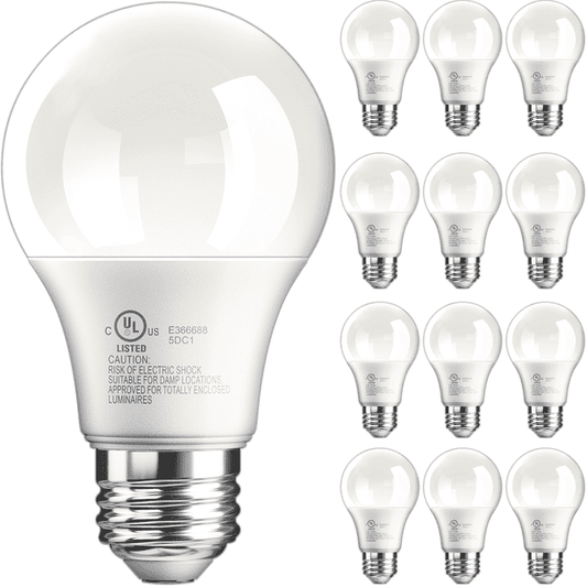 Hyrion 12Pack A19 LED Light Bulbs, 15W(100W Equivalent), 5000K, 800 Lumens, for Bedroom Living Room