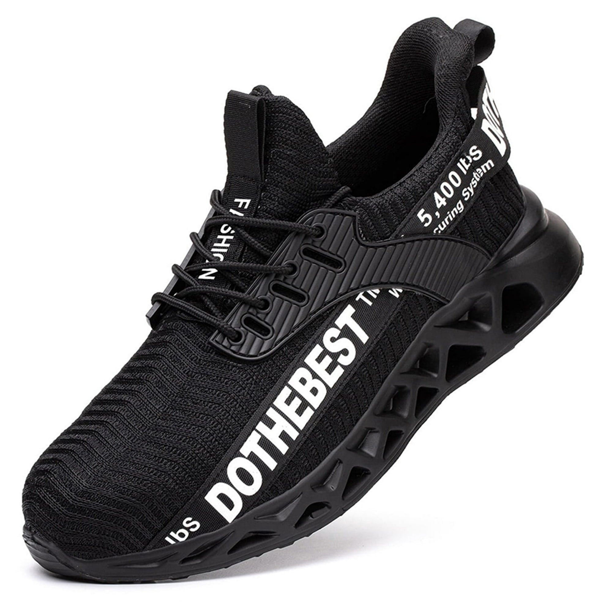 MANLEGU Steel Toe Shoes Men Women Lightweight Comfortable Work Shoe Anti-Puncture Safety Sneakers Steel Toe Work Safety Boots