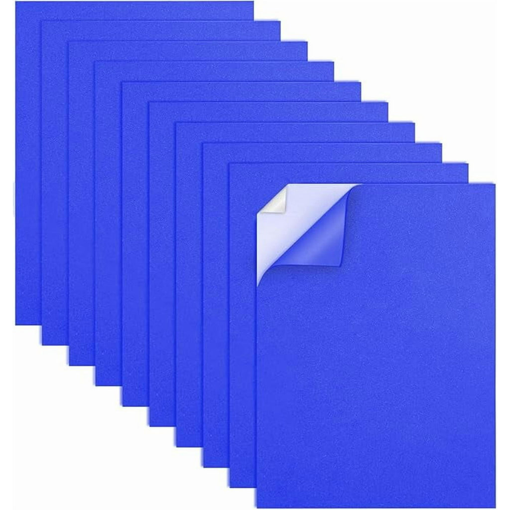 Self Adhesive Eva Foam Sheets, Blue 9x12 Inch 2mm Sticky Foam Paper for Halloween Crafts Cardmaking Photo Frames Classroom Scrapbooking Christmas (Blue 10 Sheets)