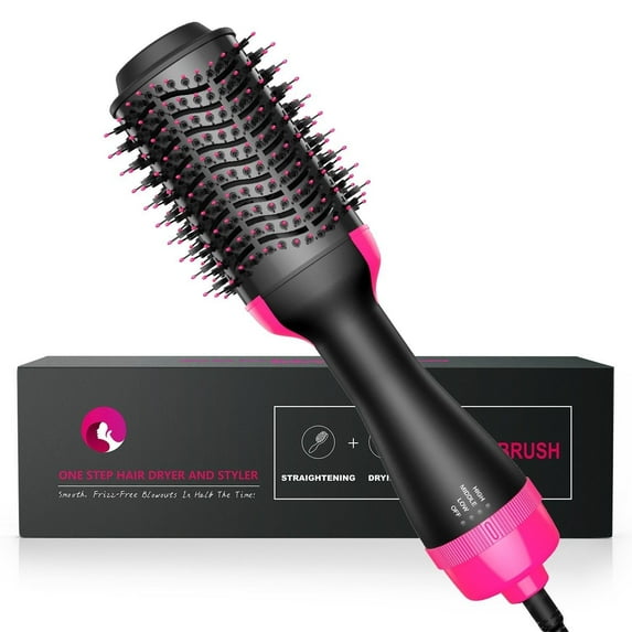 One Step Hair Dryer and Volumizer Hot Air Brush, 3 in 1 Hot Air Brush Comb for Fast Drying Unique Brush