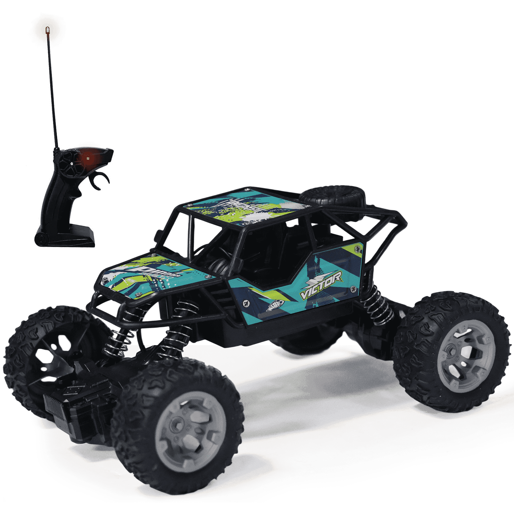Remote Control Car, Rc Cars Toys for Boys 6-8, 1:18 Scale Off Road RC Car with Rechargeable Batteries, Monster Truck Toys, Blue