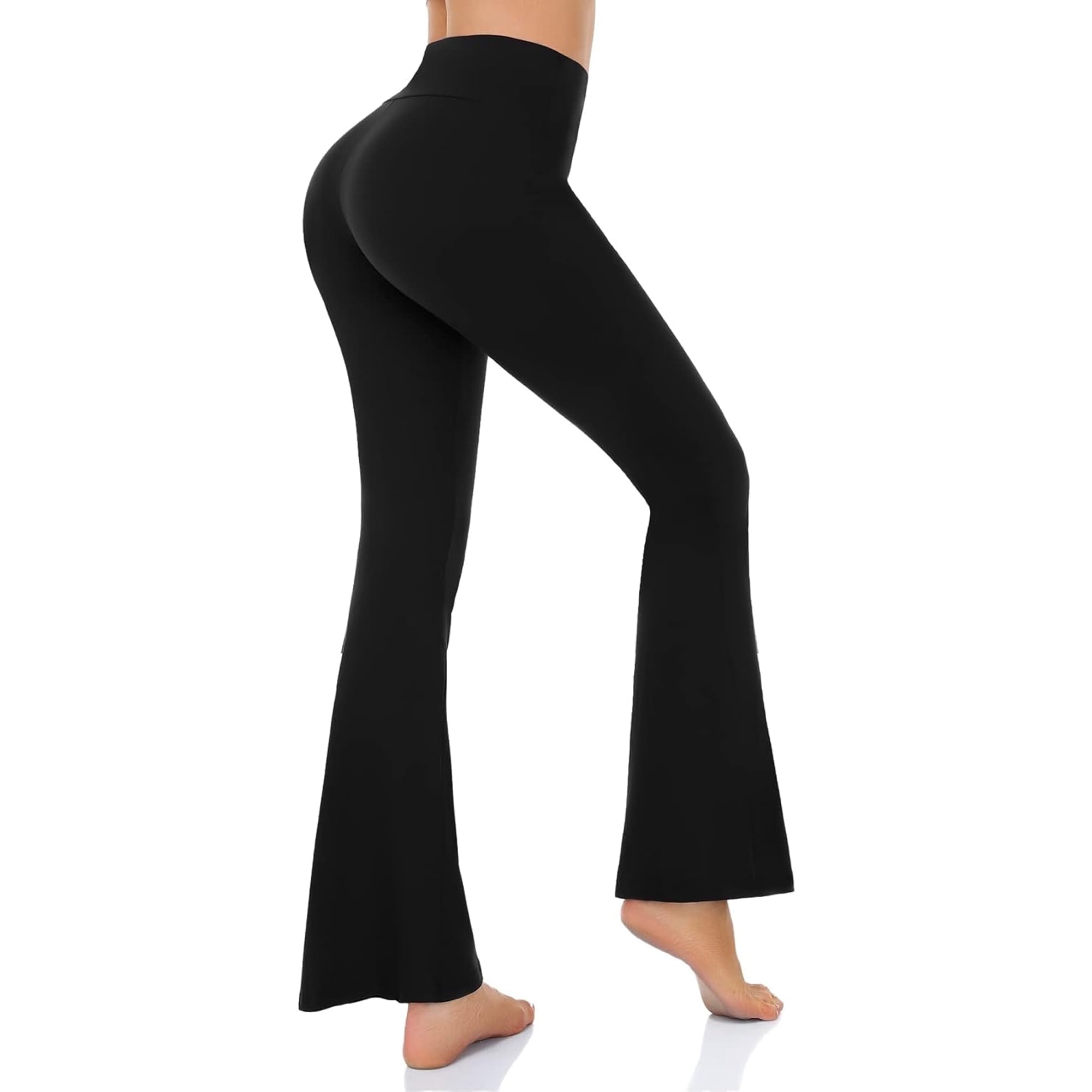 SOMER Women's Leggings Yoga Pants V Crossover High Waisted Flare Leggings Casual Bootleg Workout Pants L