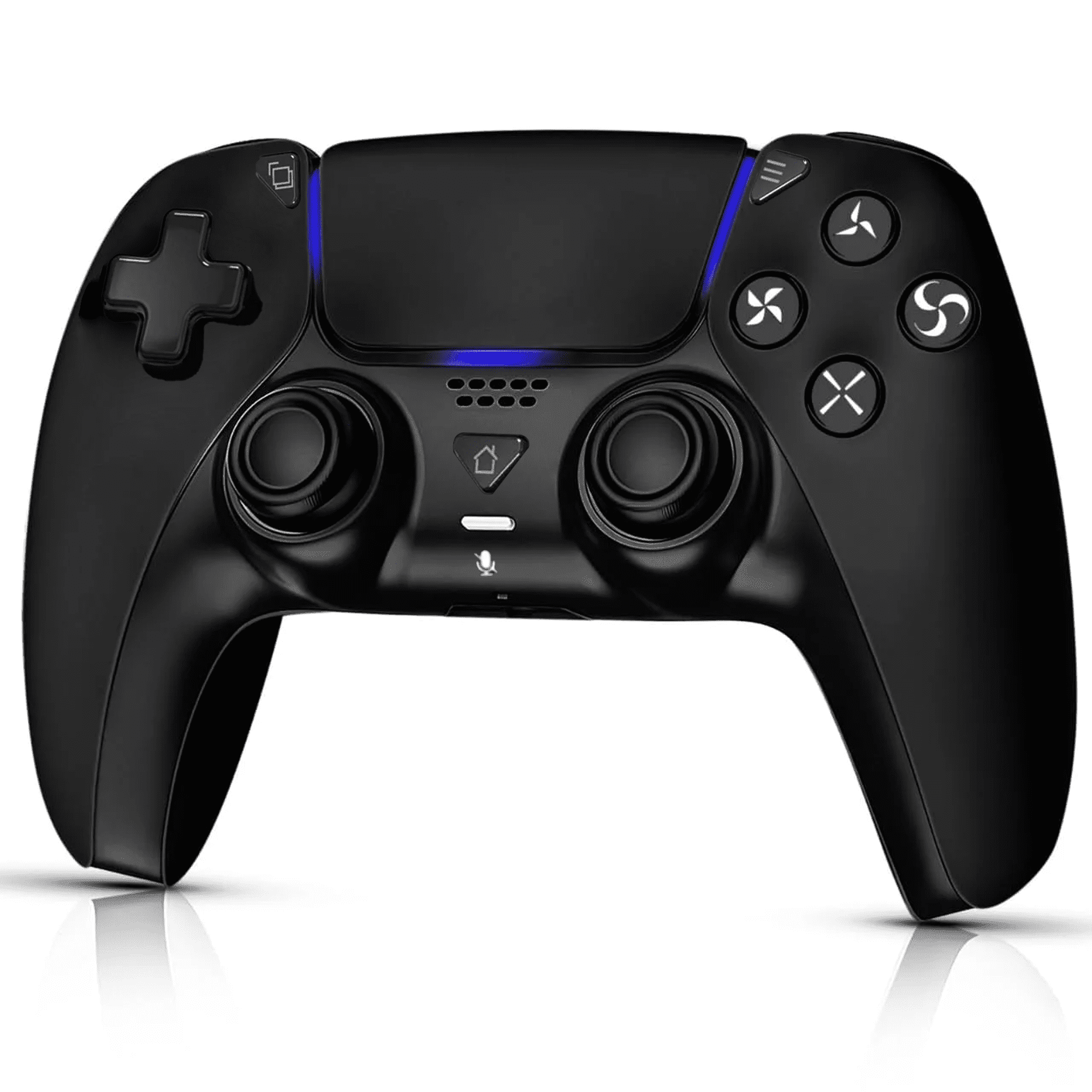 Wireless Controller for P5/Slim/Pro/PC with Dual Vibration & 6-Axis Gyro, USB-C Cable Included, Black, New