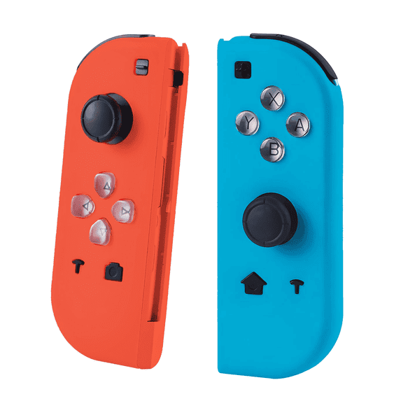 Wireless Switch Controllers Compatible With OLED/Lite, Support Wake-up and 6-Axis Gyro With Wrist Straps (Red and Blue)