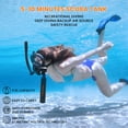 TUDIVING Mini Scuba Tank with Snorkel Mask, 0.5L Portable Small Diving Tank with High Pressure Hand Pump for Snorkeling