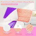 6 Pack Power Scrubbing Reusable Mop Pads for WetJet – Washable Microfiber Wet & Dry Mop Refills for 10”–12” Spray Mops – Deep Cleaning Pads for Hardwood, Tile & More
