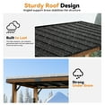 Modern Shade 6‘x12’ Cedar Hardtop Gazebo Weatherproof Outdoor Pavilion with FSC-Certified Wood Frame & Galvanized Steel Roof
