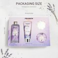 Poamcn Bath and Body Gift Set,Home Spa Gift Set for Women,Lavender Scent,4 Piece Set