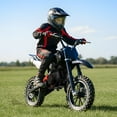 Gpower Gasoline 49cc Dirt Bike for Kids 6-15,2-Stroke Gas Power Mini Dirt Bike,1-Seater,Black