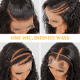 Deep Wave Lace Front Wigs Human Hair 13x4, Raw Human Hair, All-Day Comfort Glueless Pre-Plucked Hairline with Baby Hair, for Women, 200 Density, Natural Color 26 Inch