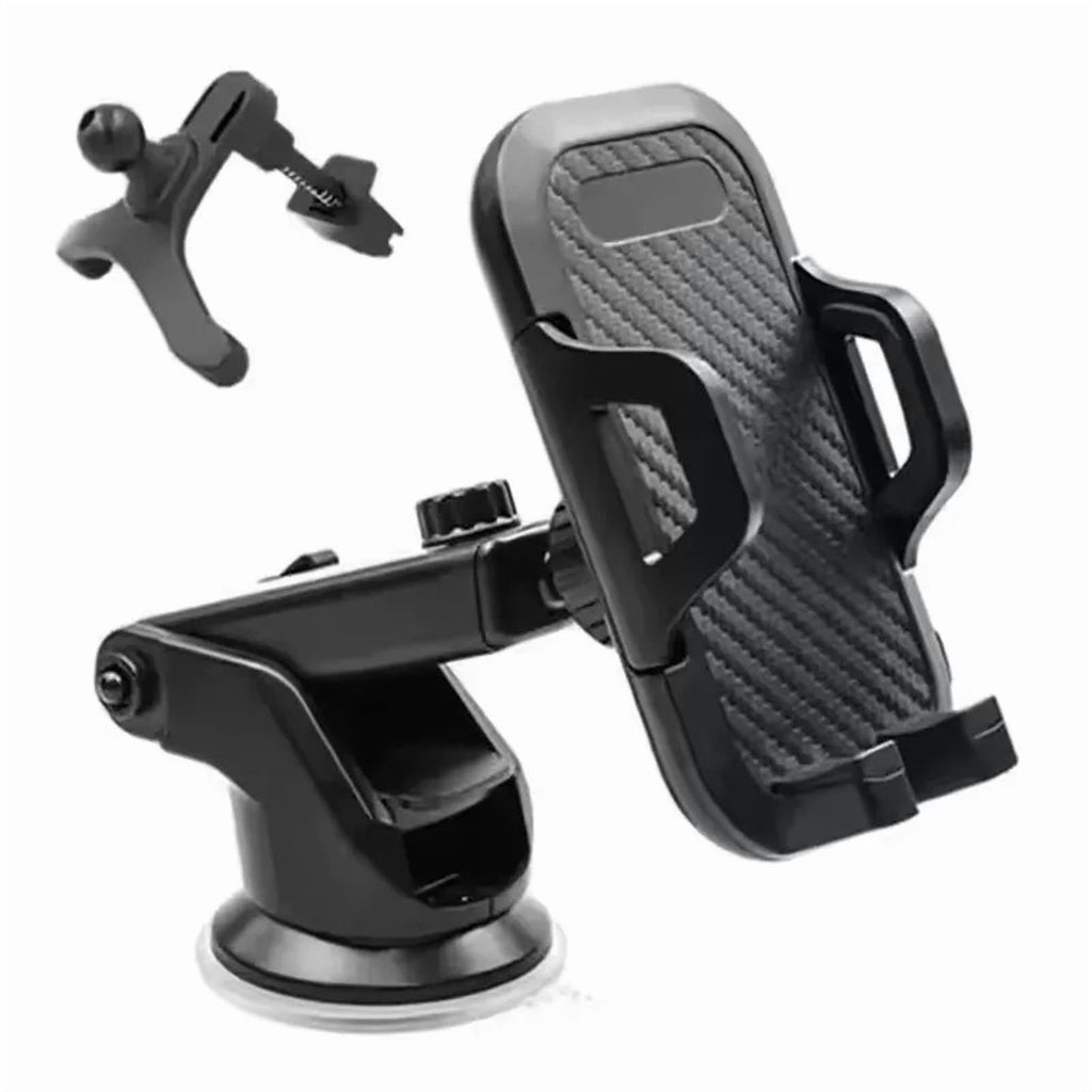 EvoFine 2-in-1 Car Phone Holder Long Arm Suction Cup Mount Dashboard Windshield Vent Compatible with All Smartphones