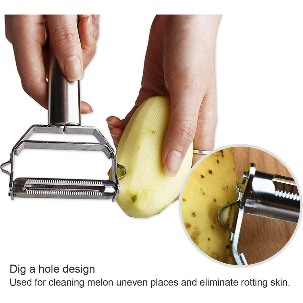 Stainless Steel Kitchen Dual Blade Vegetable Peeler, Multifunctional Vegetable Julienne Cutter and Fruit Slicer, Fruit, Potato Peelers
