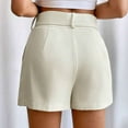SOMER Womens Shorts Casual High Waist Dressy Shorts Summer Loose Wide Leg Shorts with Belt
