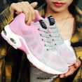Elecsop Sneakers for Women, Fashion Air Cushion Mesh Lightweight Breathable Walking Running Shoes for Women, Grey Pink