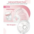 Totmizby Hands Free Wearable Breast Pump - 12 Levels & 3 Modes Electric Breast Pump with Remote Control, 140° Soft Silicone Cups, 1200mAh Rechargeable Battery (1 Pack, Pink)