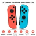 Switch Controller for N-Switch, Switch Remote Control Supports Dual Vibration/Motion Control/Screenshot/Wake-up, Red and Blue