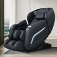 Full Body Zero Gravity Massage Chair with Yoga Stretching, Voice Control, SL Track, Foot Rollers, Airbags, Heating, and Bluetooth - Black