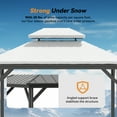 Modern Shade 10' x 12' Hardtop Gazebo, Galvanized Steel Roof and Aluminum Frame